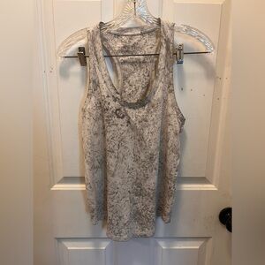 🍋LIKE NEW Lululemon Love Tank - Cirrus Wash White Opal Raw Linen Rover - Sz 4